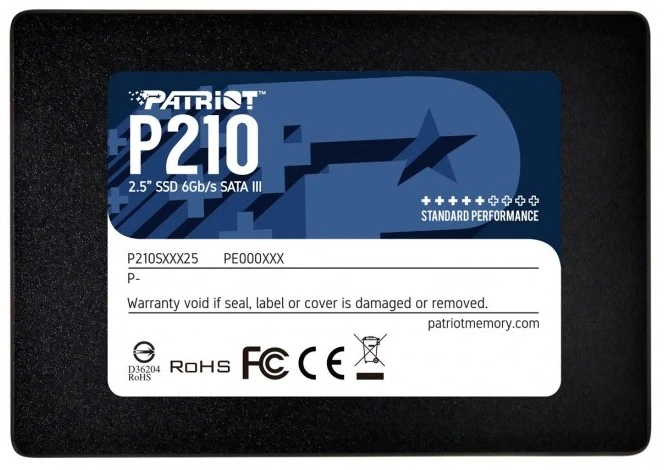 Kietasis vidinis diskas Patriot P210 SSD SATA III 2.5", 256 GB