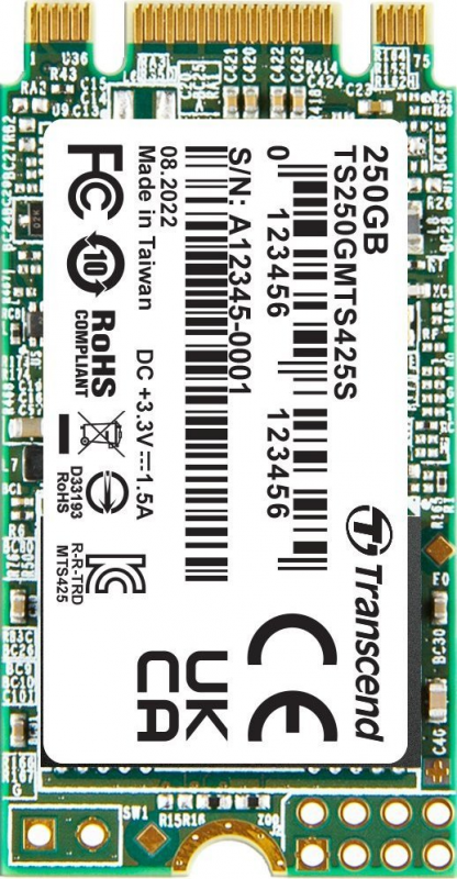 TRANSCEND 250GB M.2 2242 SSD SATA3 B+M Key TLC