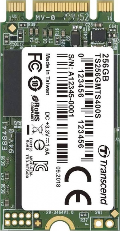 TRANSCEND 256GB M.2 2242PCIe Gen3x4 NVMe 3D TLC DRAM-less