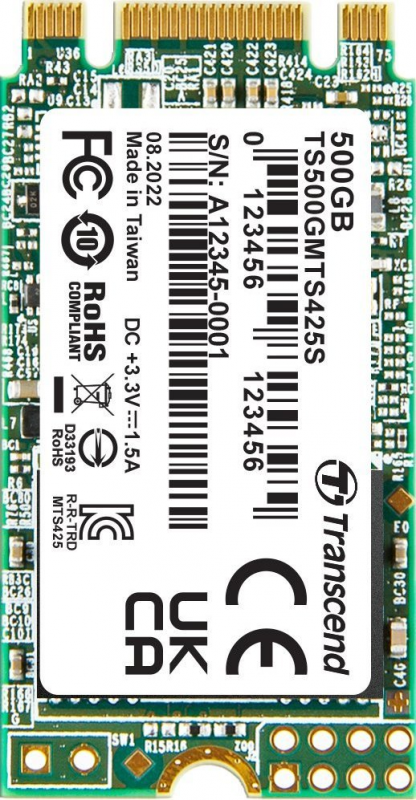 TRANSCEND 500GB M.2 2242 SSD SATA3 B+M Key TLC