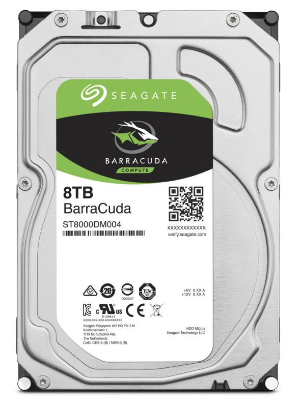Vidinis kietasis diskas „Seagate BarraCuda“ 3,5 colio 8 TB SATA3 5400 RPM 256 MB