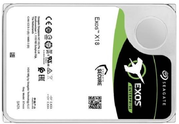 SEAGATE HDD serveris Exos X18 HDD 512E/4KN (3,5'/16TB/SATA 6Gb/s / 7200rpm)