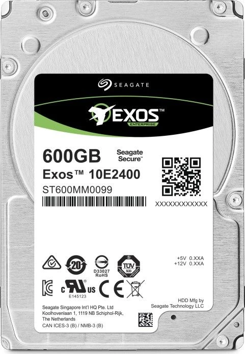 Seagate EXOS 10E2400 600GB 512N/2.5IN 10KRPM SAS 128MB 16GB MLC
