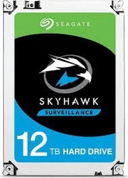 „SEAGATE“ stebėjimo dirbtinio intelekto „Skyhawk“ 12 TB kietasis diskas SATA 6 Gb/s 256 MB talpykla 8,9 cm 3,5 colio CMR helio juodas