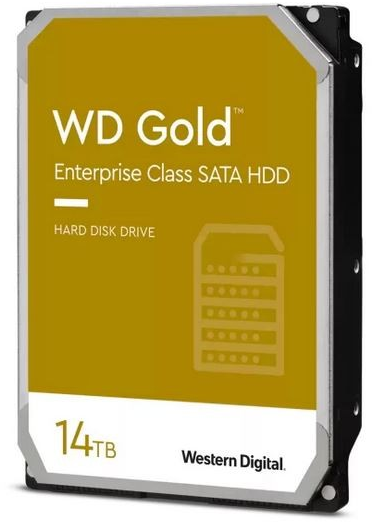 „SanDisk WD Gold 14TB SATA 6Gb/s 3,5 colio 512MB cache 7200rpm vidinis, atitinkantis RoHS reikalavimus, įmonės lygio kietasis diskas (Bulk)