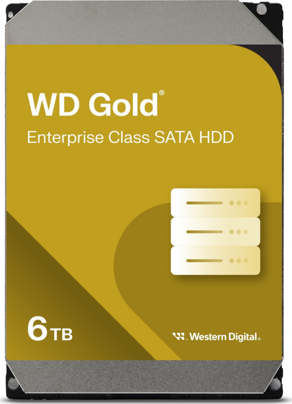 Sandisk Kietasis diskas – „Western Digital Gold WD6004FRYZ“ 6 TB 7200 RPM 128 MB 3,5" Serial ATA III
