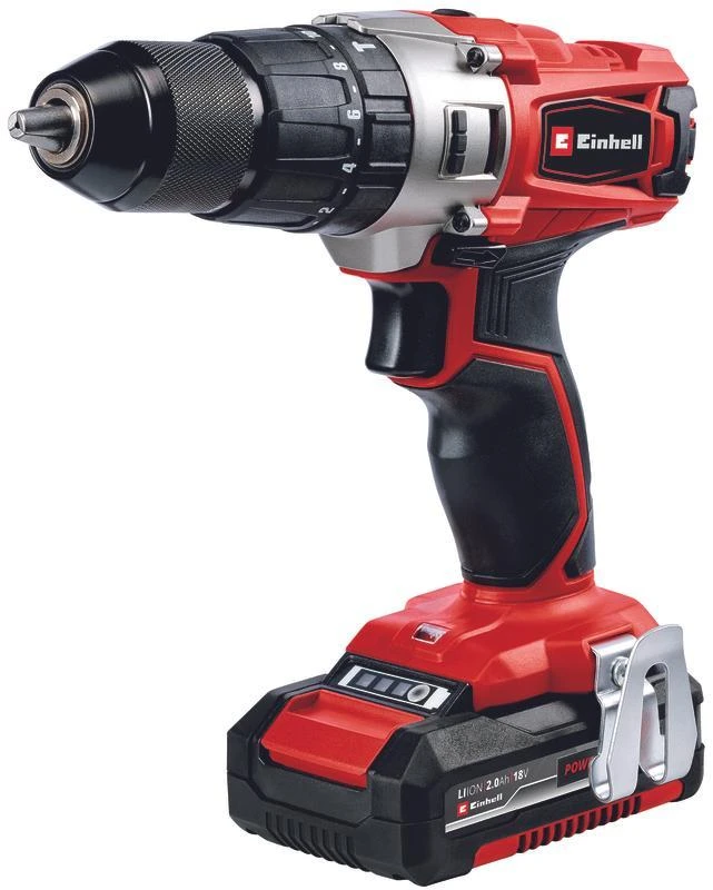 Belaidis Gręžtuvas - Einhell TE-CD 18/2 18V Be Raktelio 2 Greičių Raudonas, Juodas