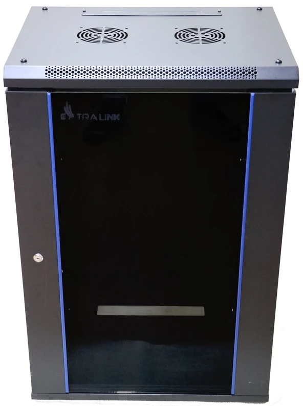 EXTRALINK 18U 600X450 ant sienos montuojama spintelė juodas