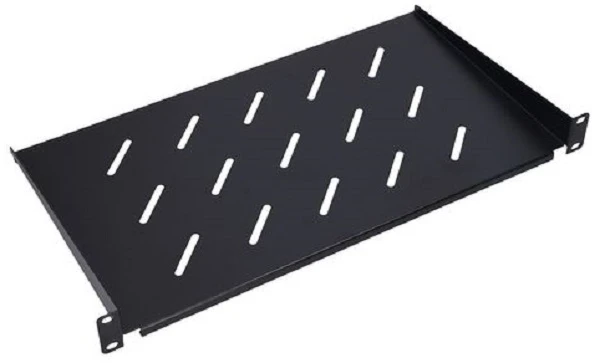 Extralink 1U 350mm Juoda | Lentyna | 19", skirta prie sienos tvirtinamoms spintelėms