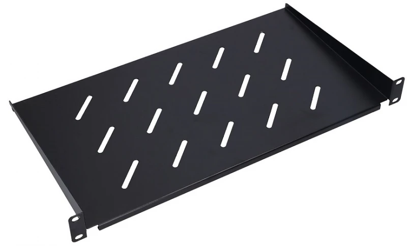 Extralink 1U 250mm Juoda | Lentyna | 19", skirta prie sienos tvirtinamoms spintelėms