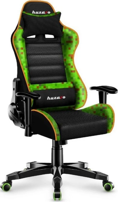 Žaidimų kėdė vaikams Huzaro Ranger 6.0, Juodos/Žalios spalvos