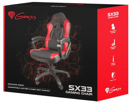 Žaidimų kėdė Genesis Nitro 330 Gaming Chair, Juoda-raudona
