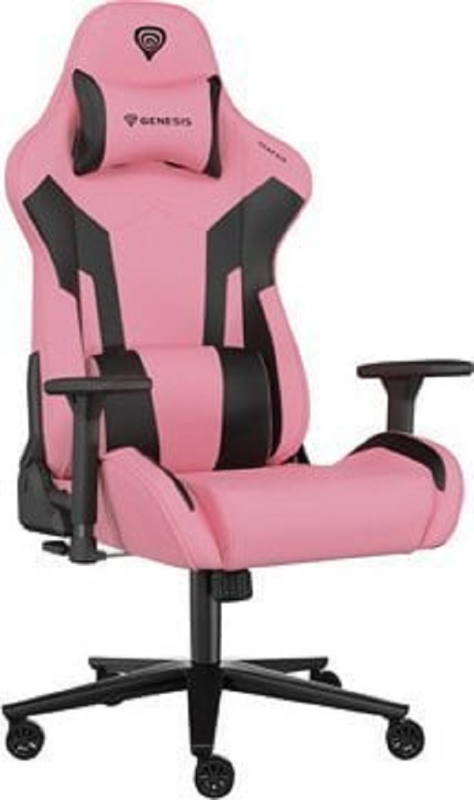 Genesis Gaming Chair Nitro 720 Atlošo apmušalų medžiaga: Eko oda, Sėdynės apmušalų medžiaga: Eko oda, Pagrindo medžiaga: Metalas, Ratukų medžiaga: Nailonas su CareGlide danga | Juodas/Rožinė