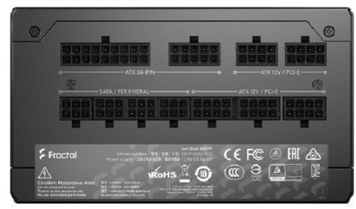 Fractal Design Fraktalų dizainas | Visiškai modulinis PSU | ION Gold 850W | 850 W