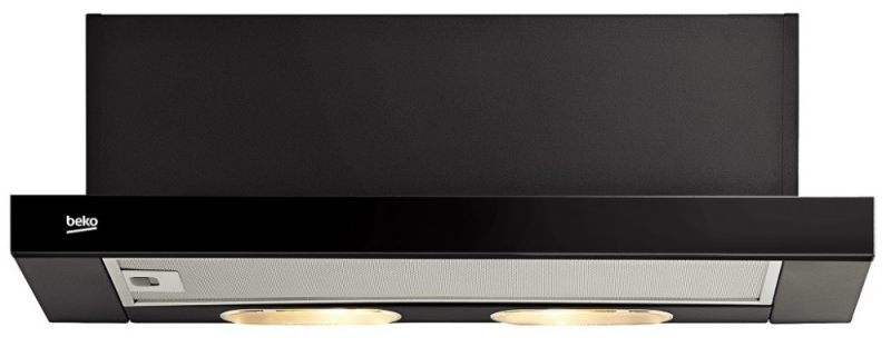 Gartraukis Cooker hood telescopic Beko CTB 6250 B (420 m3/h, 600mm, juodos spalvos)