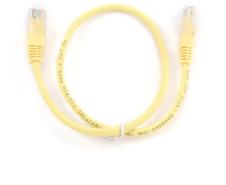 GEMBIRD CAT5e UTP Patch laidas geltonas 0,5m