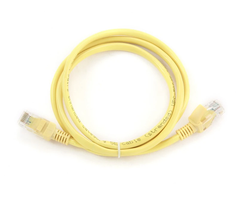 GEMBIRD PP12-1M/Y Gembird patchcord RJ45, cat.5e, UTP, 1m, geltona