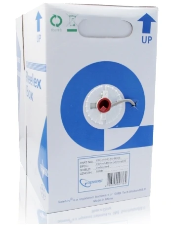 GEMBIRD UPC-5004E-SO Gembird UTP tvirtas kabelis, kat. 5e, 305m, pilka