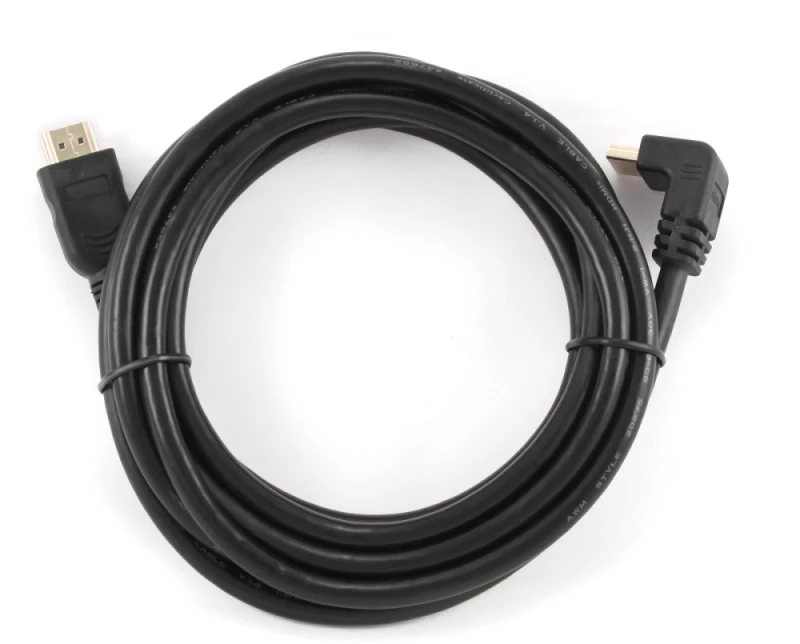 GEMBIRD CC-HDMI490-10 Gembird 90 laipsnių HDMI kištukas-kištukas kabelis su auksinėmis jungtimis, 3m