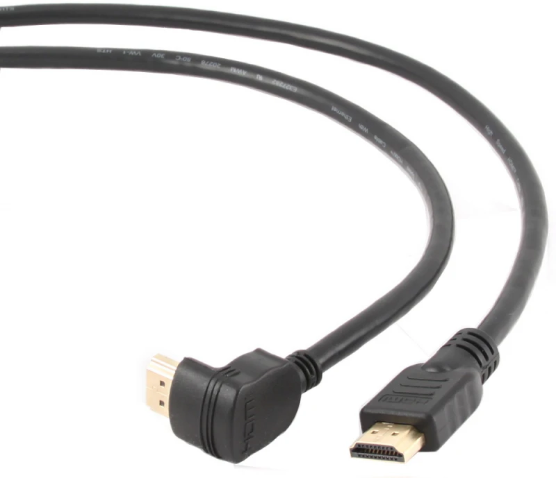 GEMBIRD CC-HDMI490-10 Gembird 90 laipsnių HDMI kištukas-kištukas kabelis su auksinėmis jungtimis, 3m