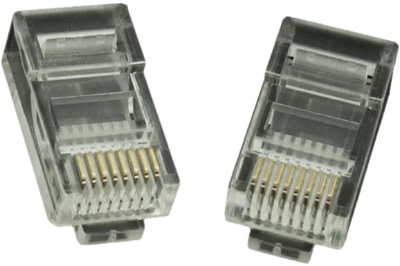 GEMBIRD LC-8P8C-001/100 Gembird LAN modulinis kištukas 8P8C kieto kabelio kat. 5e, 30U (100 vnt.)