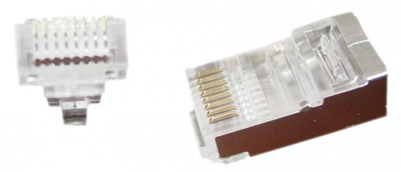 GEMBIRD LC-PTF-01/10 Gembird Universalus praėjimo modulinis FTP kištukas 8P8C, 10 vnt., tvirtas ir suvytas