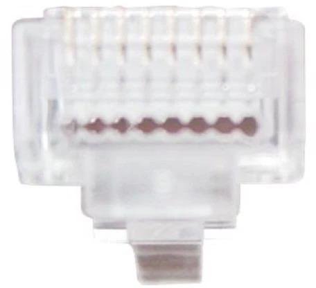 GEMBIRD LC-PTU-01/100 Gembird Universalus praėjimo modulinis UTP kištukas 8P8C, 100 vnt., tvirtas ir suvytas