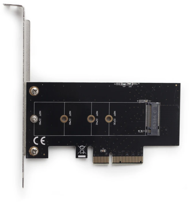 GEMBIRD PEX-M2-01 Gembird M.2 SSD adapteris PCI-Express papildoma kortelė su ypač žemo profilio laikikliu