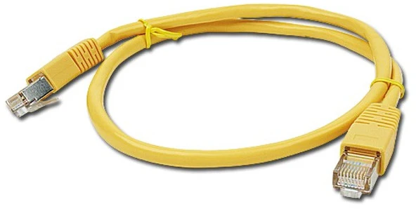 GEMBIRD PP22-1M/Y Gembird patchcord RJ45, cat.5e, FTP, 1m, geltona