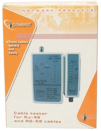 GEMBIRD NCT-1 kabelių testeris RJ-45 & amp; RG-58
