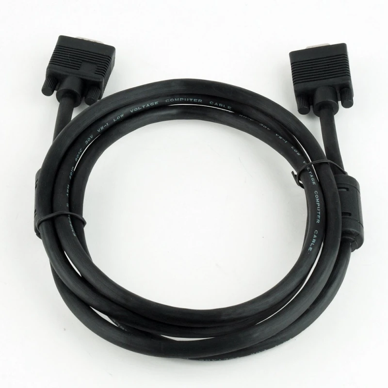 GEMBIRD CC-PPVGAX-6B Gembird Premium VGA-Ext. HD15m/HD15f dvigubai ekranuotas su 2 feritu, 6ft cbl, juodas