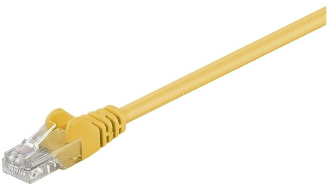 Goobay RB-LAN CAT 5e Jungiamasis laidas, U/UTP, Geltona – Laido ilgis 2 m