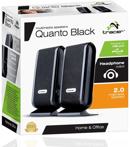 Kompiuterio kolonėlės TRACER TRAGLO43293 Garsiakalbiai 2+0 Quanto Juodas USB