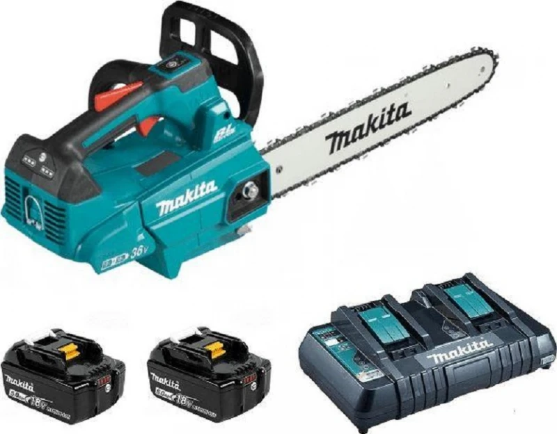 MAKITA grandininis pjūklas 2x18V DUC356PT2B 35cm 2x5,0Ah