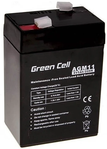 Green Cell Žalias Cell Žalias CELL Baterija AGM 6V 5AH