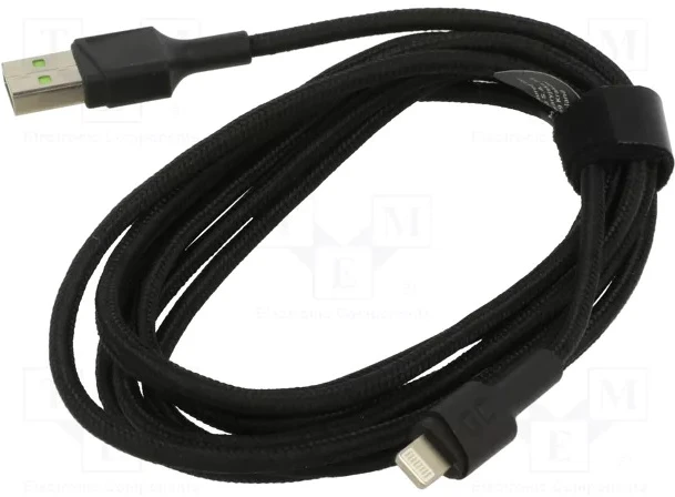 Green Cell Žalias Cell GREENCELL laidas GC PowerStream USB-A - Lightning 30cm Apple 2.4A