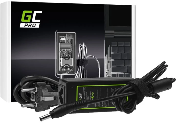 Green Cell Žalias Cell GREENCELL AD54P Žalias Cell Charger / AC Adapteris for Toshiba 45W / 19V 2.37A / 5.5mm - 2.5mm