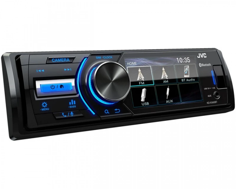 Automagnetola Nešiojamas stereo automobilis JVC KDX-560BT (Bluetooth, USB + AUX)