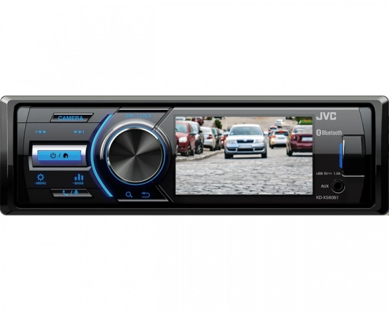 Automagnetola Nešiojamas stereo automobilis JVC KDX-560BT (Bluetooth, USB + AUX)