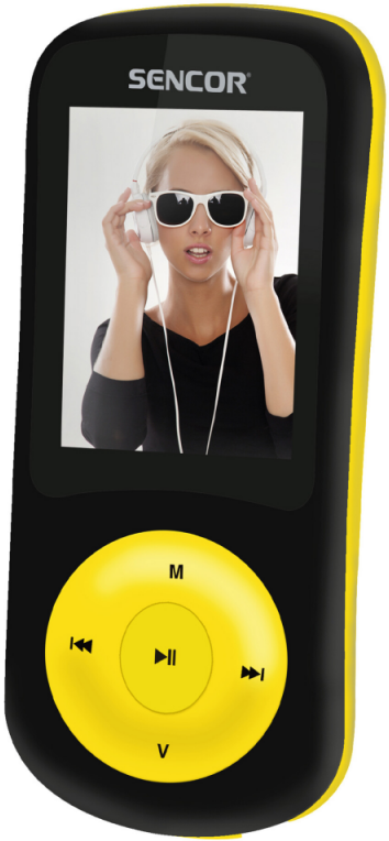 MP3/MP4 grotuvas Sencor SFP 5870BL. Geltonas