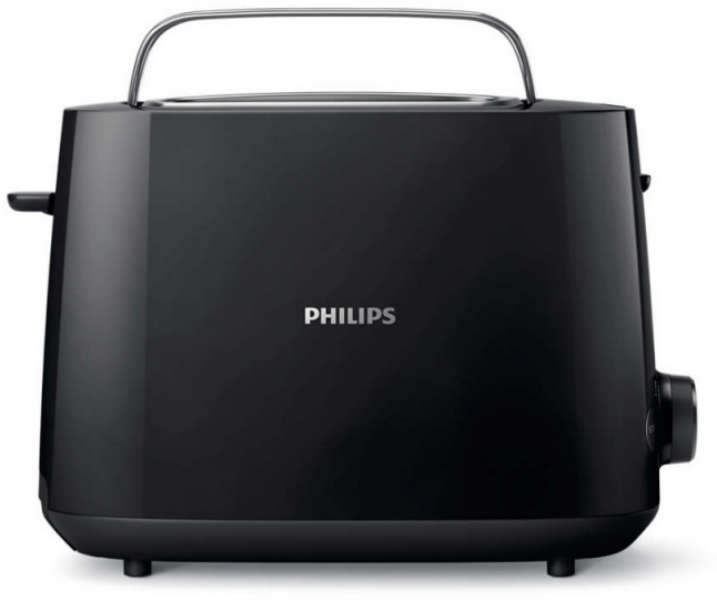 Philips Daily Collection HD2581/90 skrudintuvas 2 griežinėliai Juoda 830 W