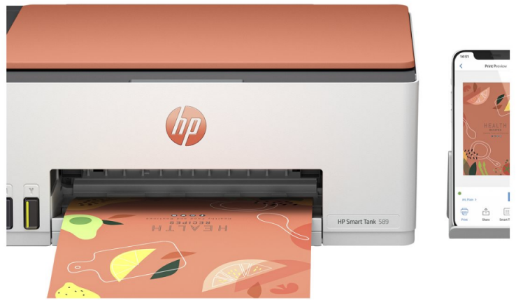 HP Smart Tank 589 All-in-One Spausdintuvas Terminis rašalinis A4 4800 x 1200 DPI 12 ppm „Wi-Fi“