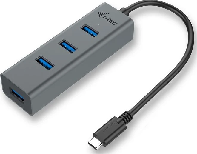 I-tec Metal C31HUBMETAL403 sąsajos šakotuvas USB 3.2 Gen 1 (3.1 Gen 1) Type-C 5000 Mbit/ai Pilka