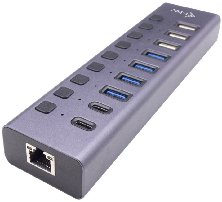 I-tec USB 3.0 / USB-C įkrovimo HUB 9 prievadų LAN + galia 60 W
