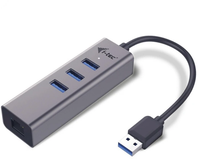 I-tec Metal U3METALG3HUB sąsajos šakotuvas USB 3.2 Gen 1 (3.1 Gen 1) Type-A 5000 Mbit/ai Pilka