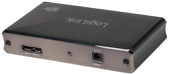 LogiLink Aliuminio HUB USB3.0 4 prievadų, juodas, Su maitinimo šaltiniu