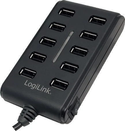 HUB USB LogiLink 10x USB-A 2.0 (UA0125)