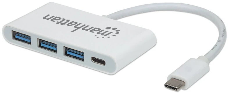 Intracom MANHATTAN USB-C 3.1 Gen 1 Type-C Hub USB Type-C kile su trimis A tipo prievadais ir vienu C tipo maitinimo tiekimo prievadu