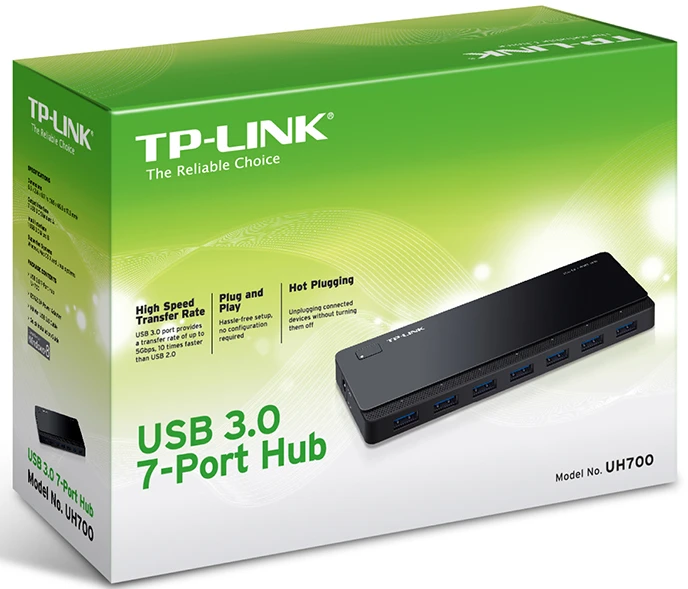 TP-LINK UH700 USB 3.0 7 prievadų šakotuvas