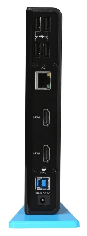 I-TEC USB 3.0 / USB-C dviguba HDMI prijungimo stotis 2x HDMI 1x GLAN 2x USB 3.0 4x USB 2.0 1x garsas 1x mikrofonas